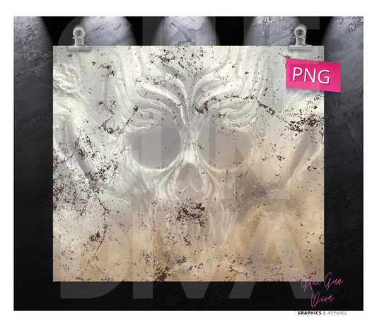 Smokey Haunting - Digital tumbler wrap for 20 oz skinny straight tumbler
