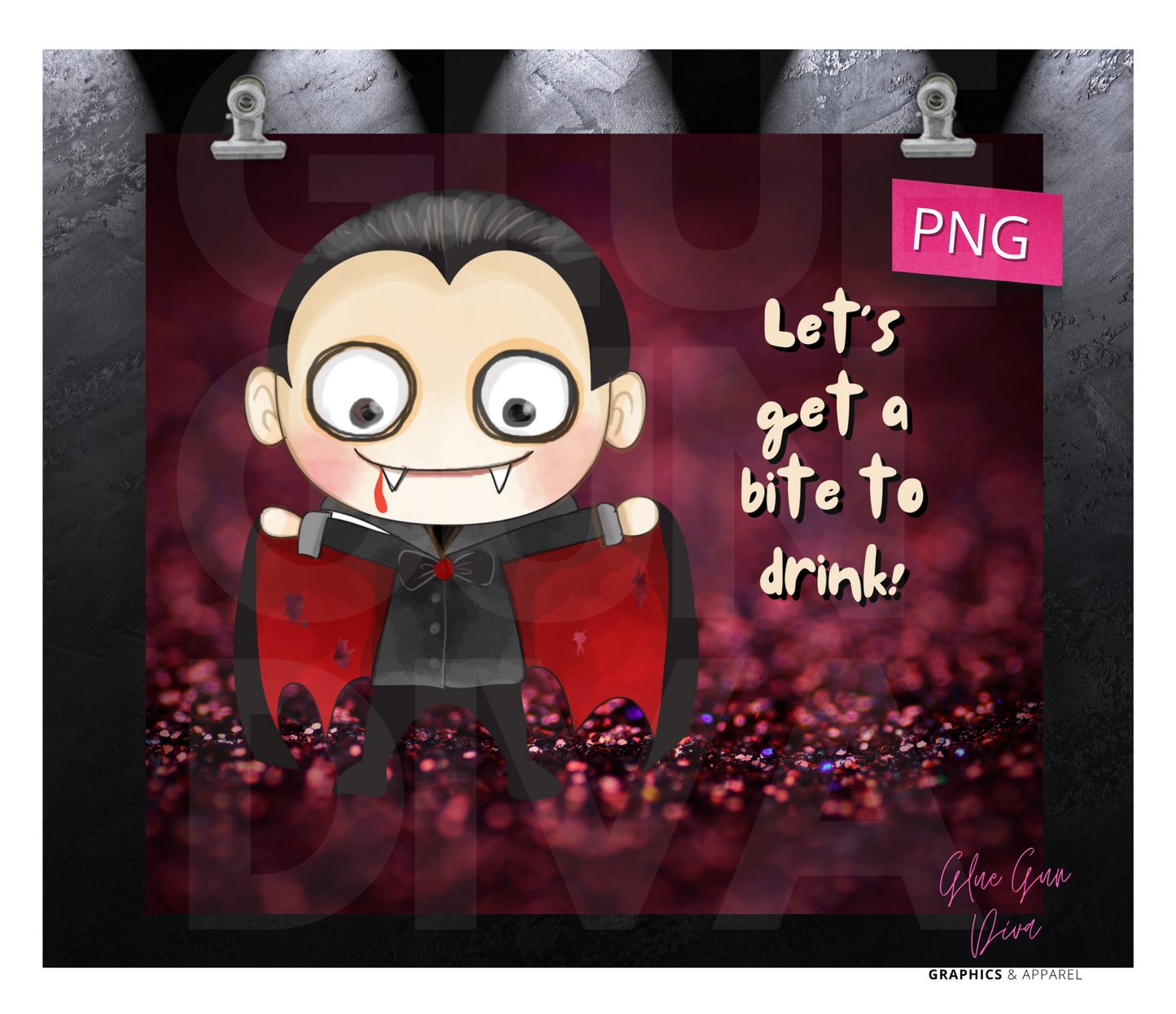 Let's get a bite - Digital tumbler wrap for 20 oz skinny straight tumbler