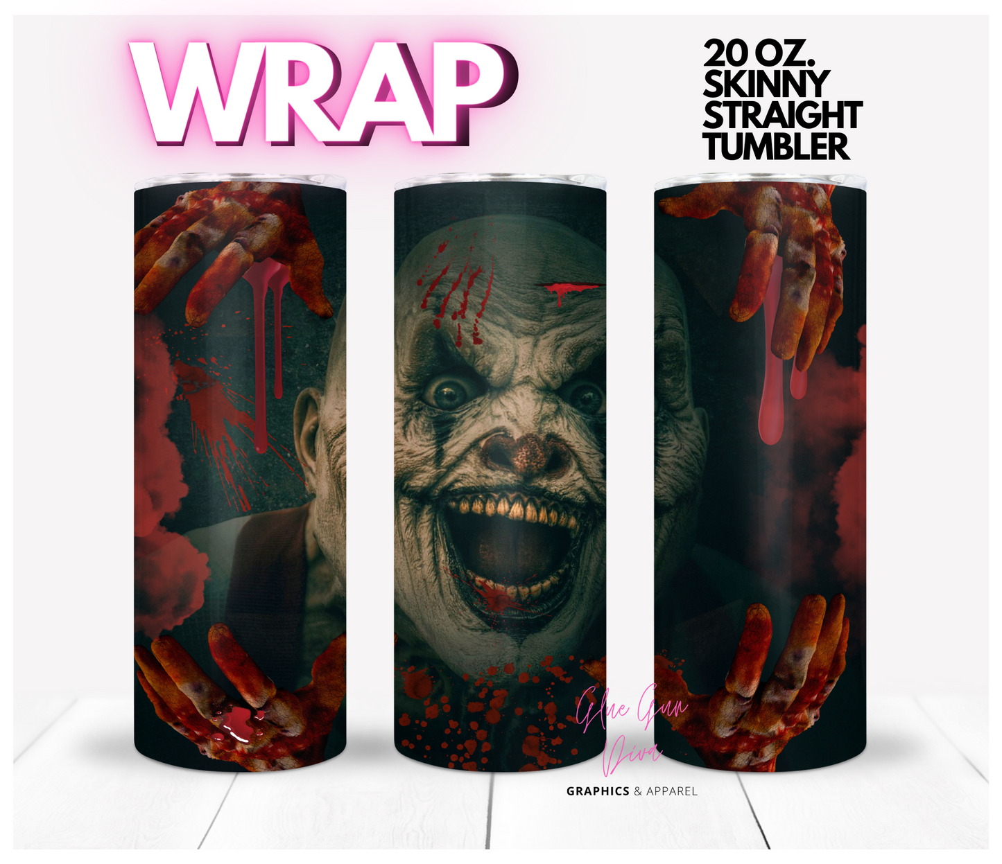 TaDaa - Digital tumbler wrap for 20 oz skinny straight tumbler