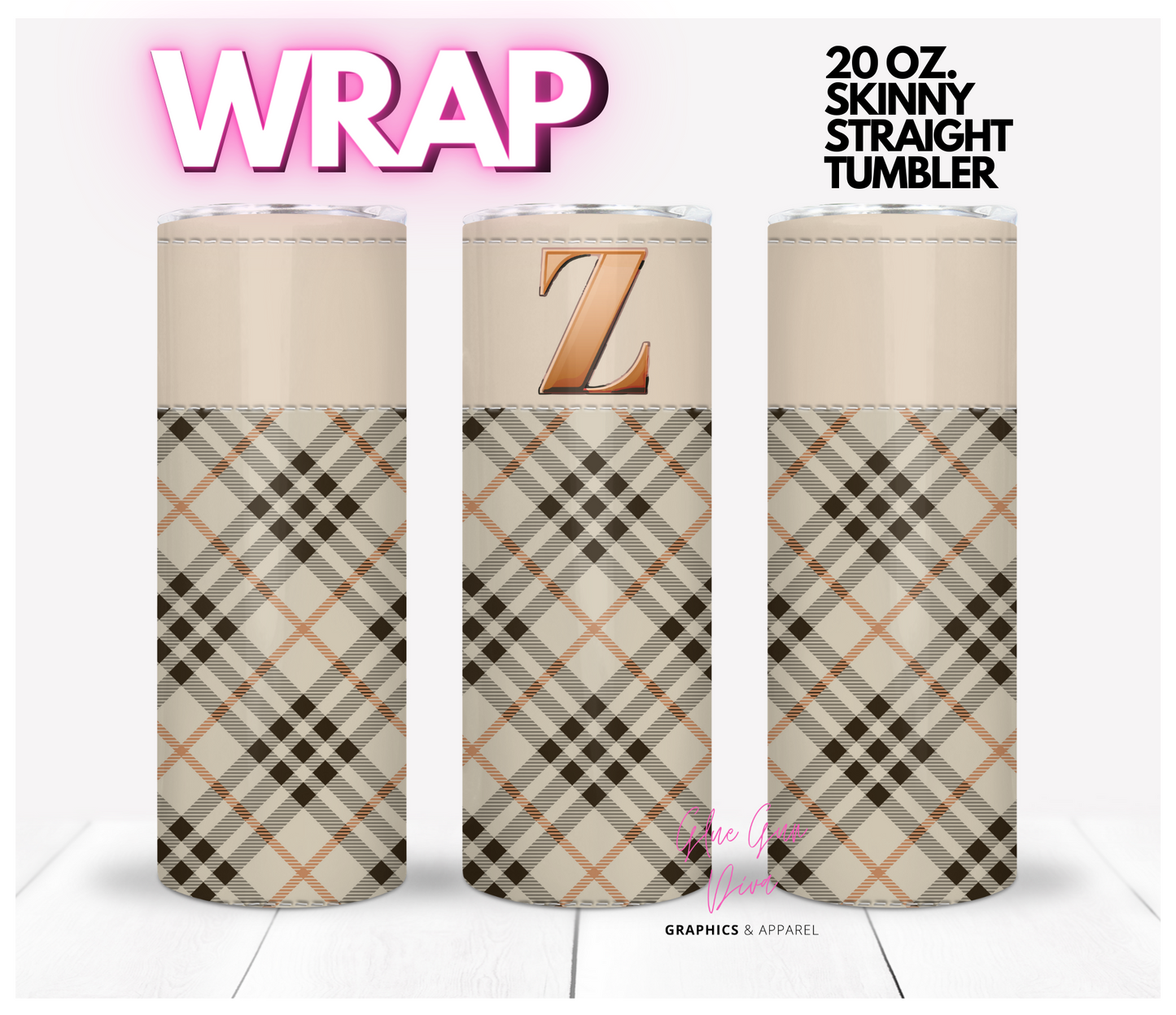 Entire Alphabet Plaid Canvas with Initials BUNDLE - 27 images