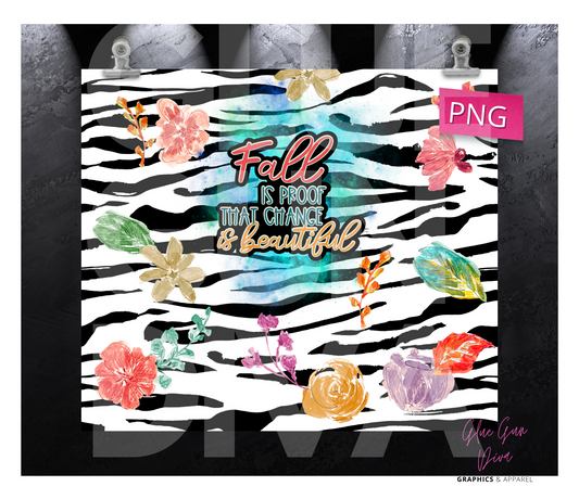 Change is beautiful - Digital tumbler wrap for 20 oz skinny straight tumbler