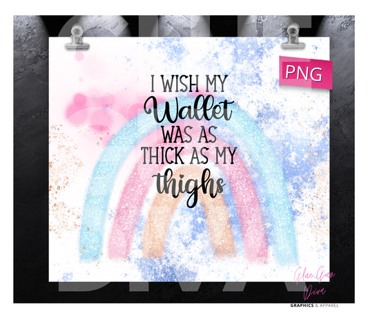 My wallet- Digital tumbler wrap for 20 oz skinny straight tumbler