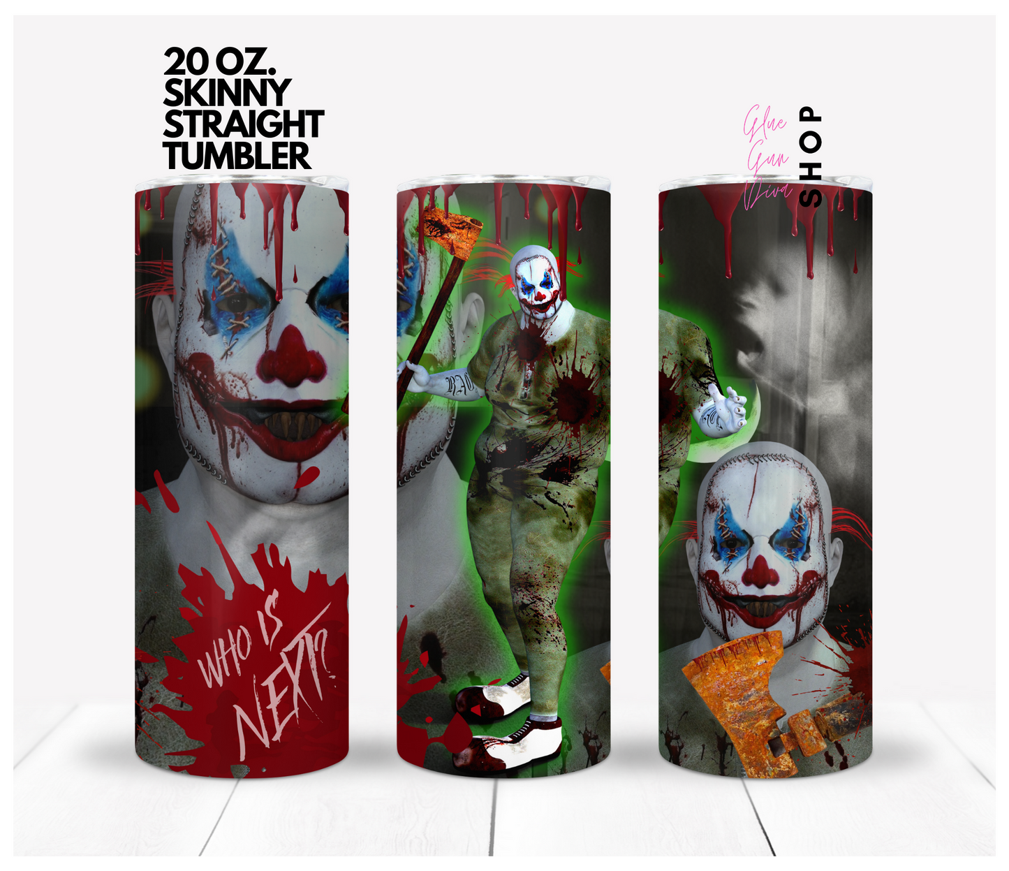 Who is Next - Digital tumbler wrap for 20 oz skinny straight tumbler
