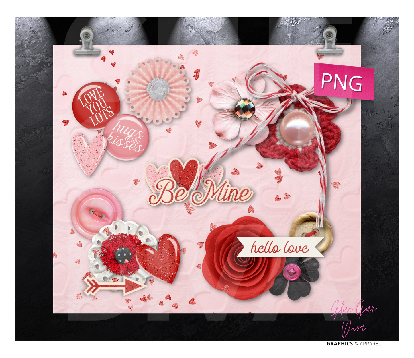 Be my valentine - Digital tumbler wrap for 20 oz skinny straight tumbler