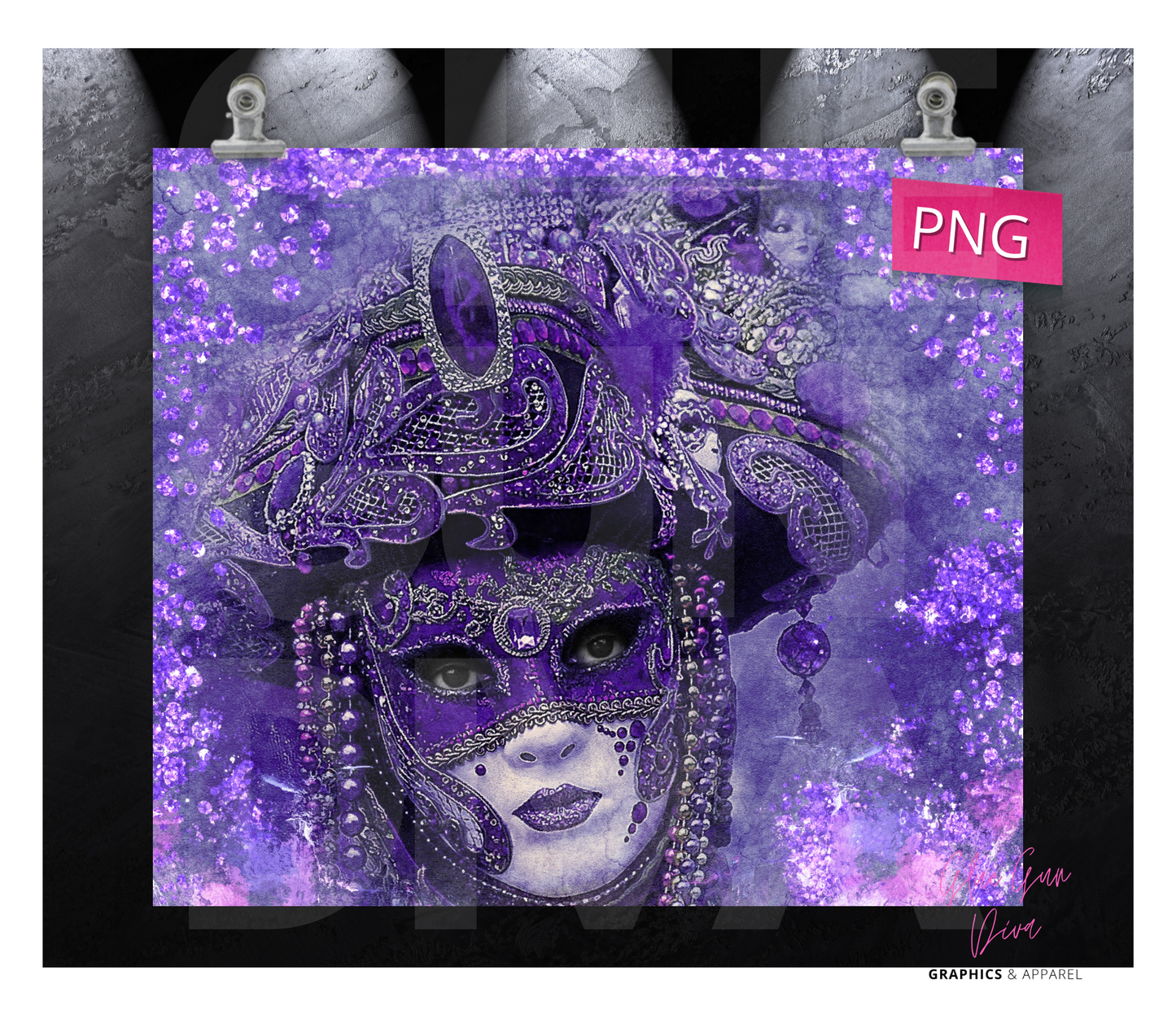 Purple Beauty- Digital tumbler wrap for 20 oz skinny straight tumbler