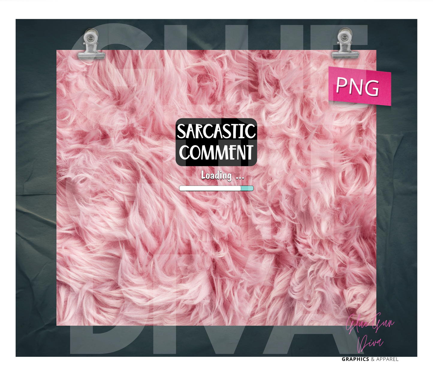 Sarcastic comment loading- Digital tumbler wrap for 20 oz skinny straight tumbler