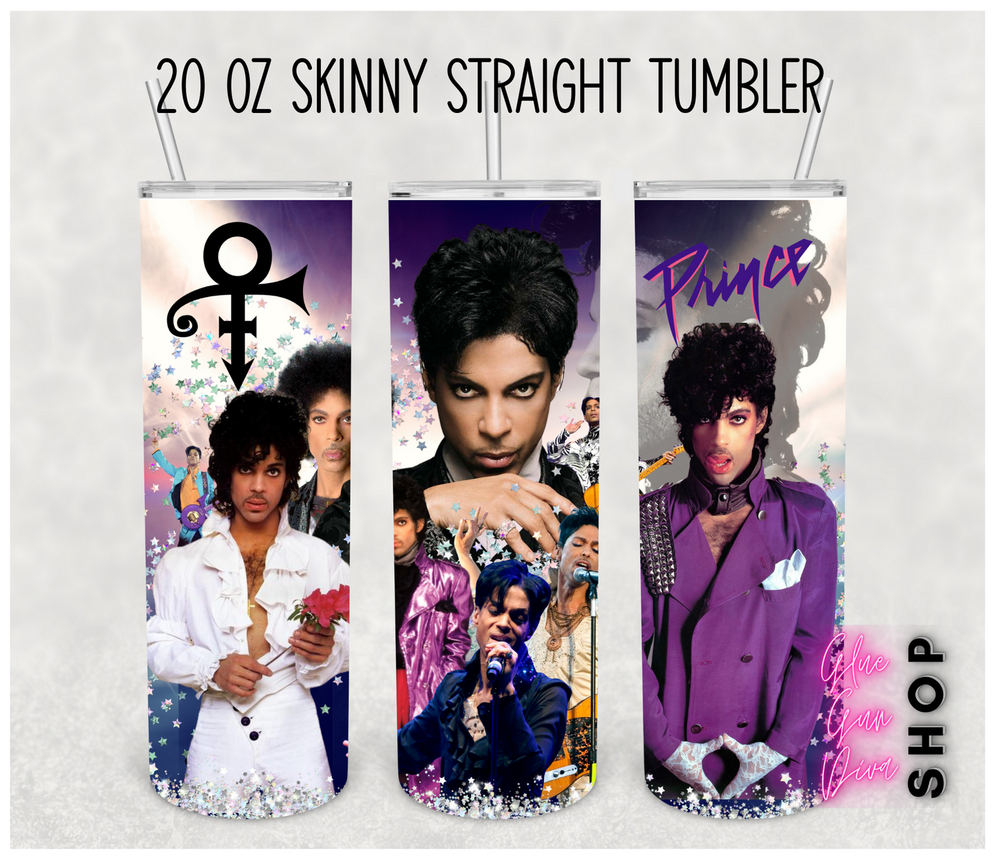 PRINCE COLLAGE TUMBLER, music artist, Pop Legend sublimation Insulated Tumbler