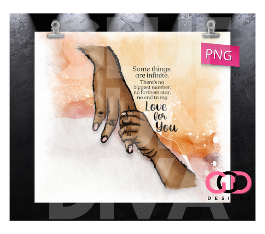 Infinite Love- Digital tumbler wrap for 20 oz skinny straight tumbler