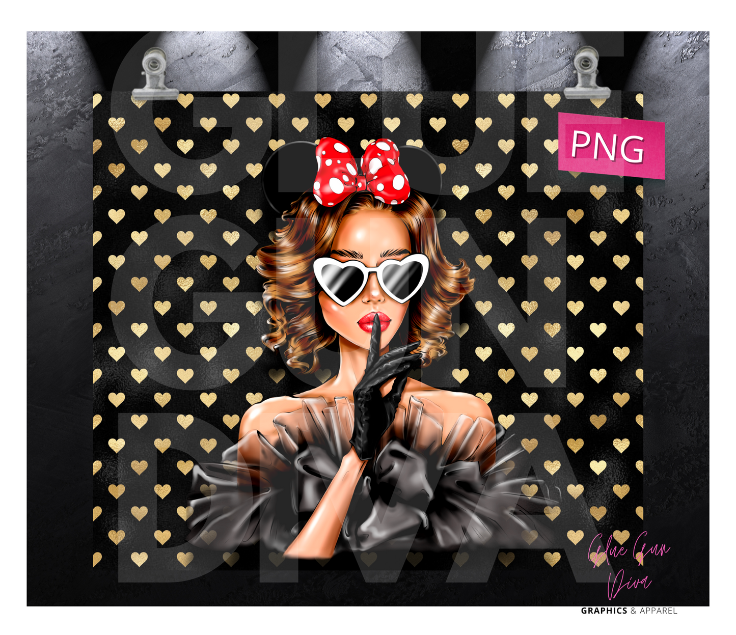 Woman with the Bow 1- Digital tumbler wrap for 20 oz skinny straight tumbler