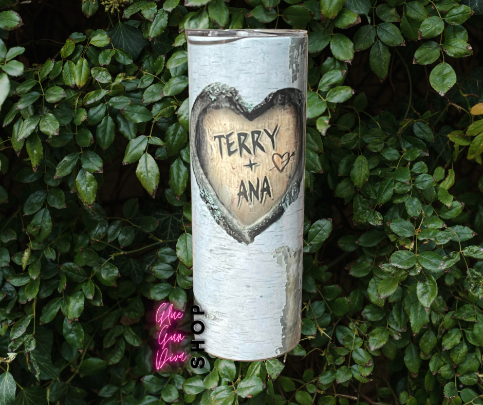 TREE TRUNK LOVE and COFFEE, Insulated Tumbler