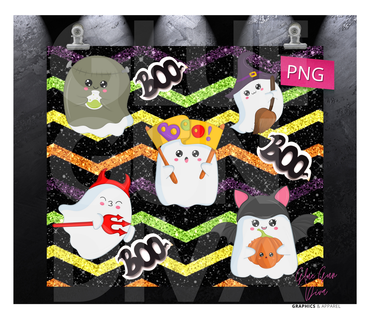 Boo Boo - Digital tumbler wrap for 20 oz skinny straight tumbler