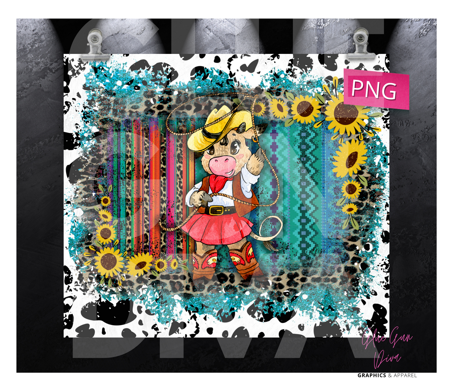 Cowgirl in boots- Digital tumbler wrap for 20 oz skinny straight tumbler