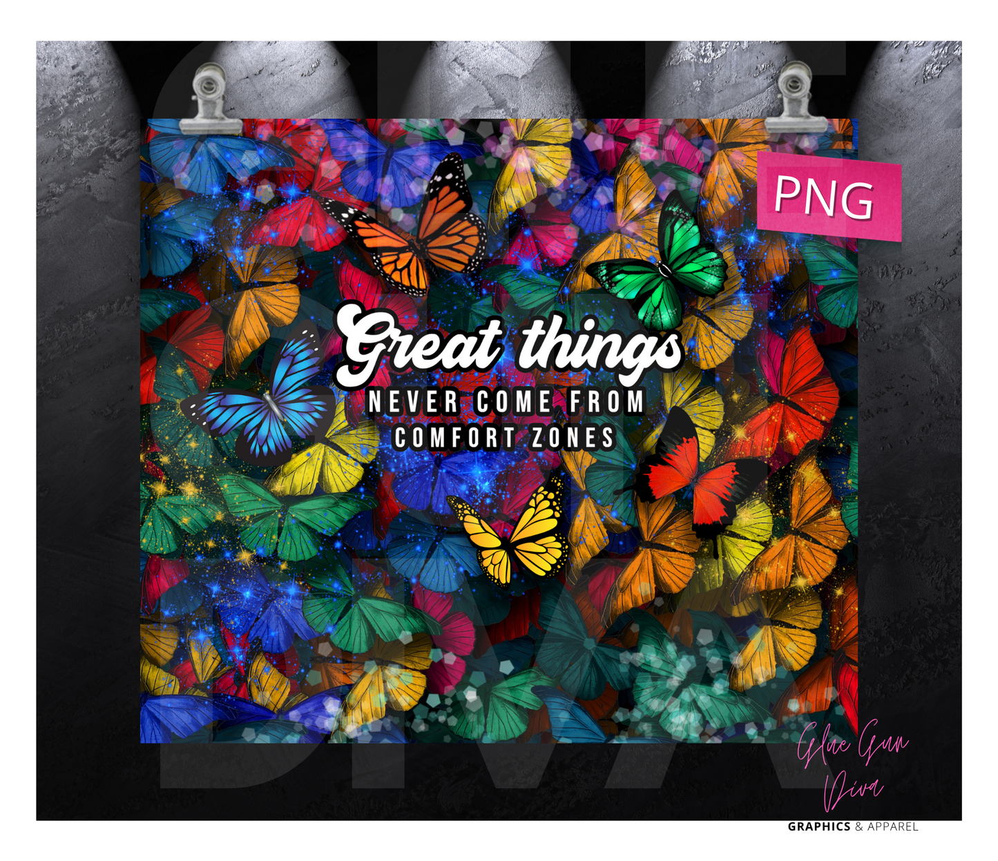 Great Things - Digital tumbler wrap for 20 oz skinny straight tumbler