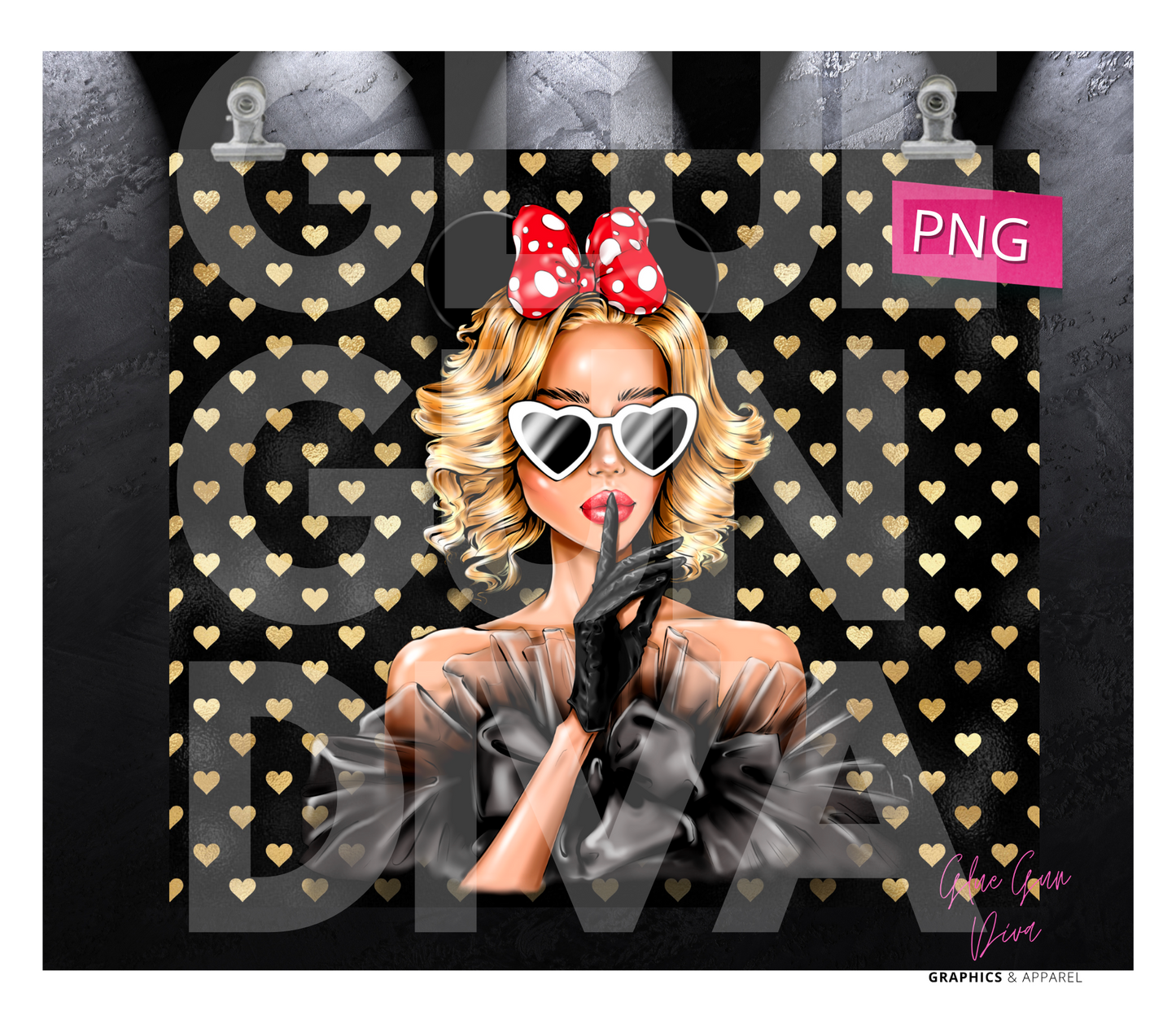 Woman with the Bow 2- Digital tumbler wrap for 20 oz skinny straight tumbler