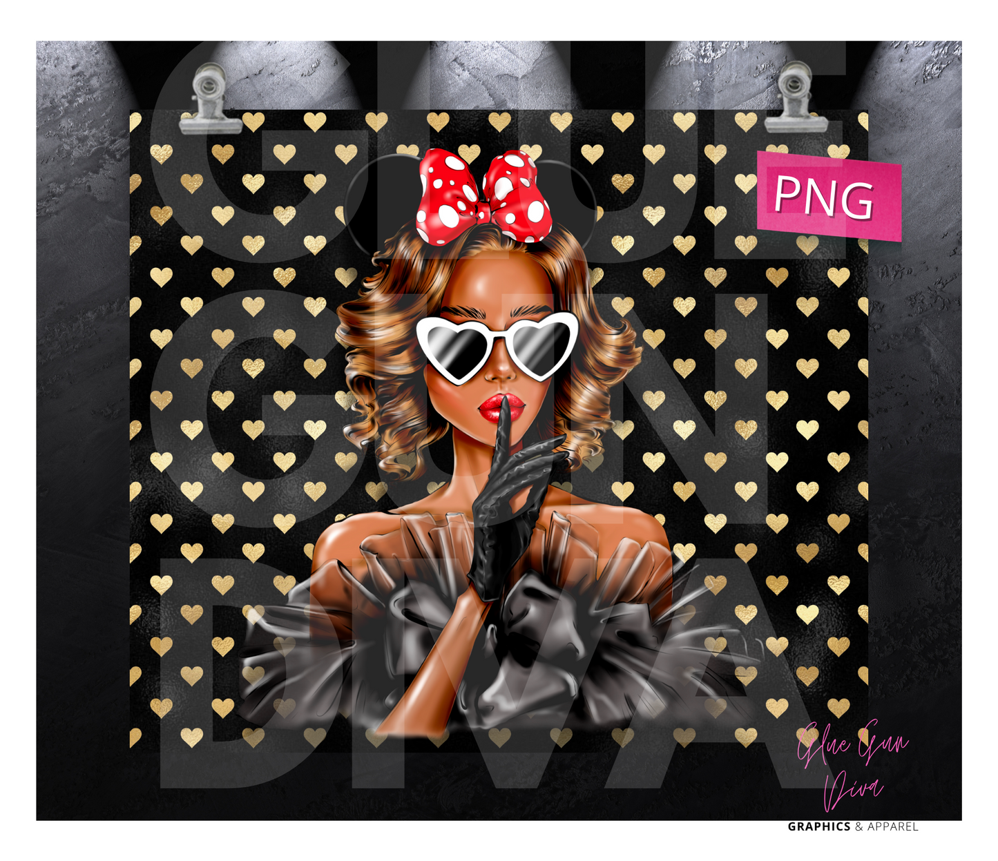 Woman with the Bow 3- Digital tumbler wrap for 20 oz skinny straight tumbler
