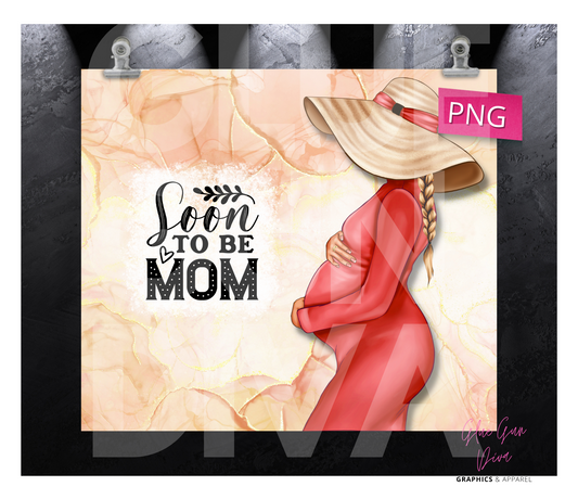Soon to be Mom 2- Digital tumbler wrap for 20 oz skinny straight tumbler