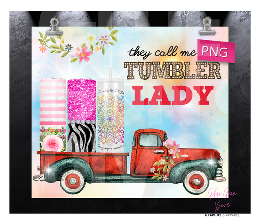 Tumbler Lady - Digital tumbler wrap for 20 oz skinny straight tumbler