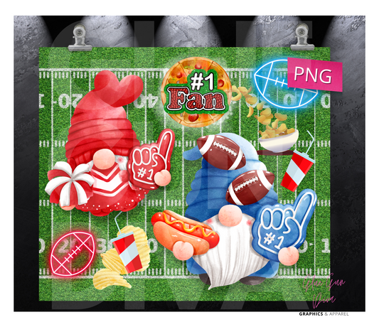 Number One Fan - Digital tumbler wrap for 20 oz skinny straight tumbler