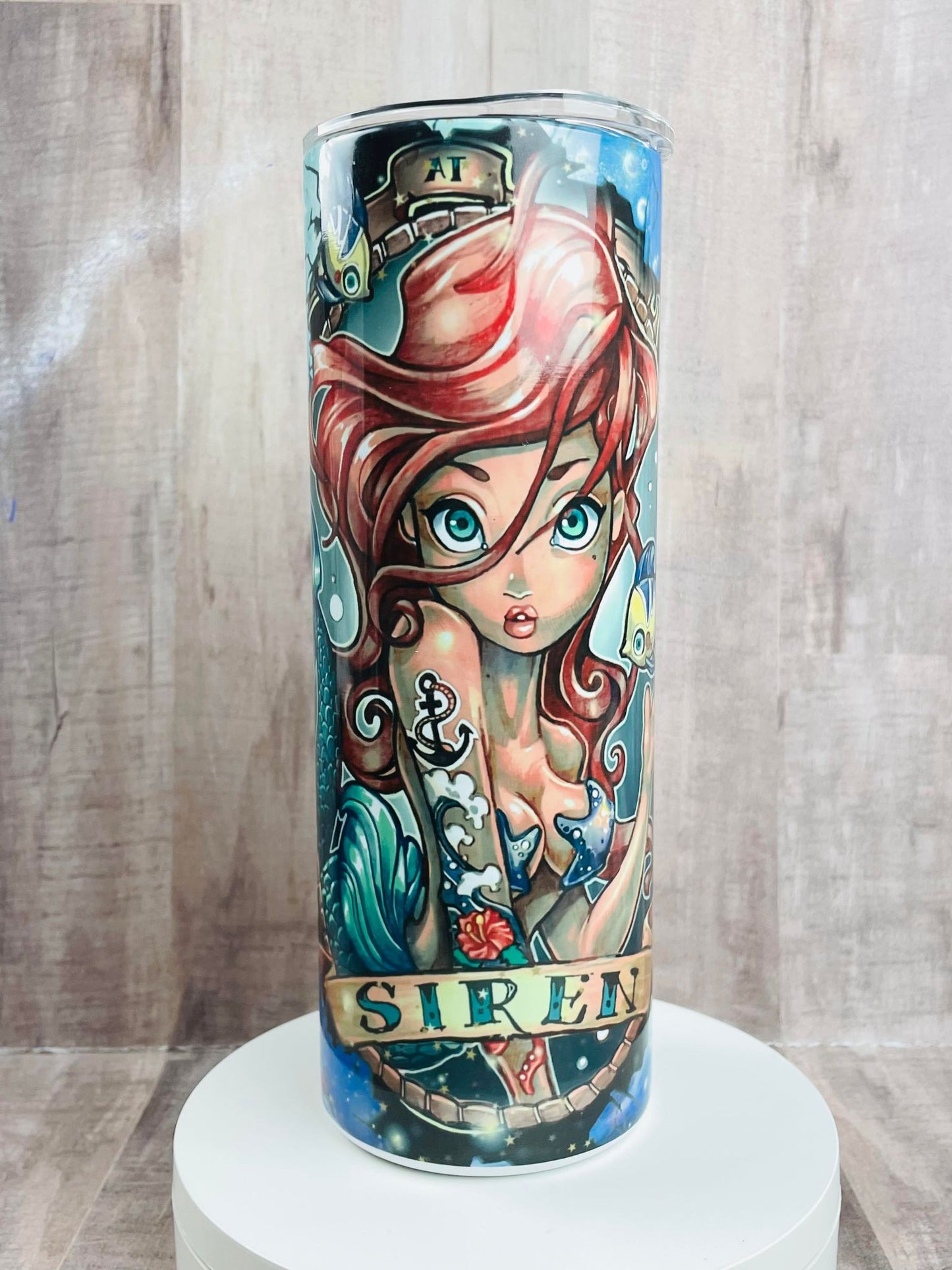 SIREN MERMAID PRINCESS with tattoos Insulated Tumbler