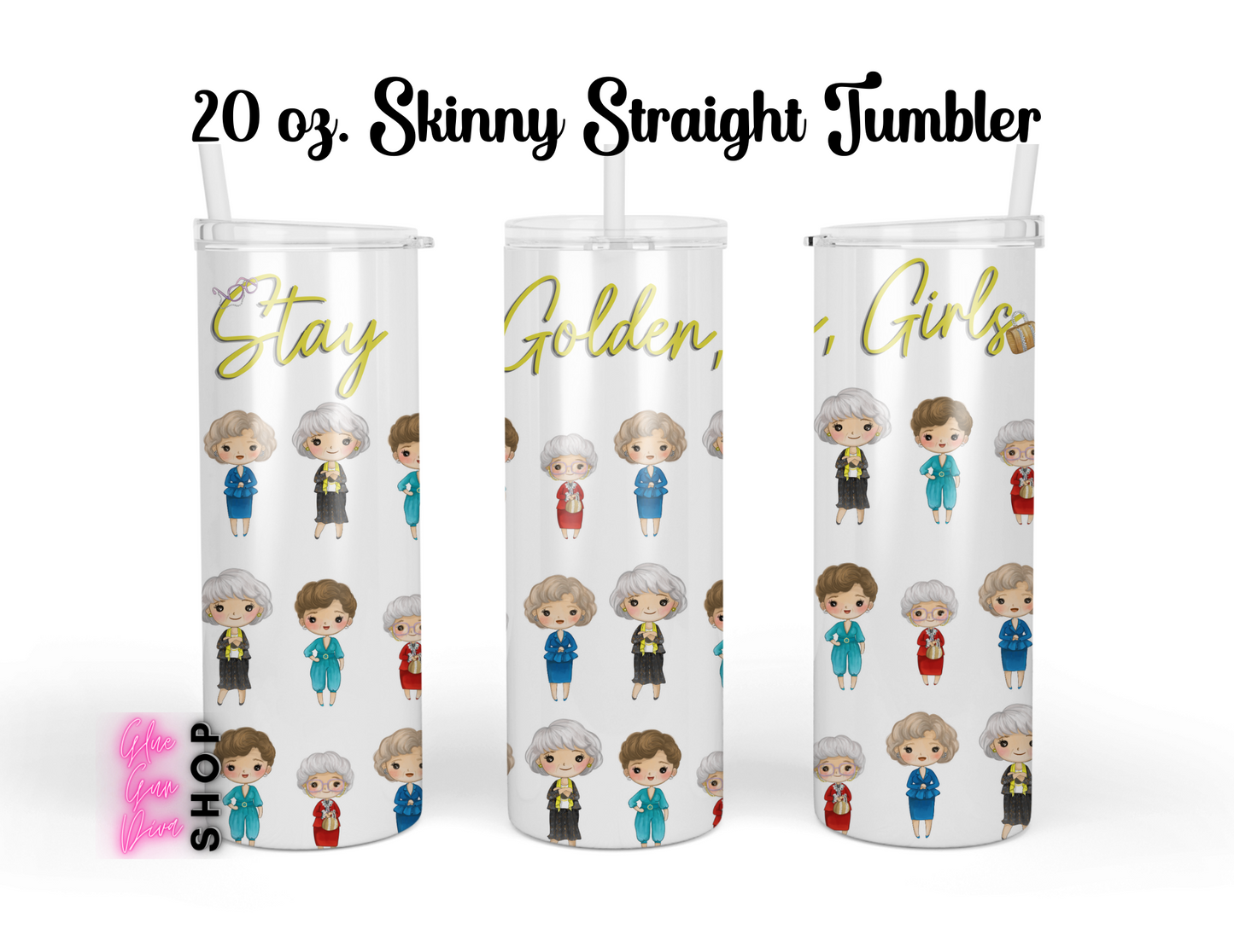 GOLDEN GIRLS Cartoons BETTY WHITE Insulated Tumbler