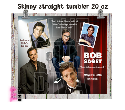 BOB SAGET Tumbler Danny Tanner quotes, Full House, Comedian Insulated Tumbler