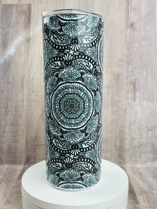 CURSE WORDS MANDALA, Insulated Tumbler