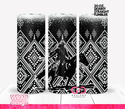 Native Rider -   Digital tumbler wrap for 20 oz skinny straight tumbler