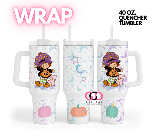 Cute Strawberry Shortcake Halloween -   Digital tumbler wrap for 40 oz tumbler