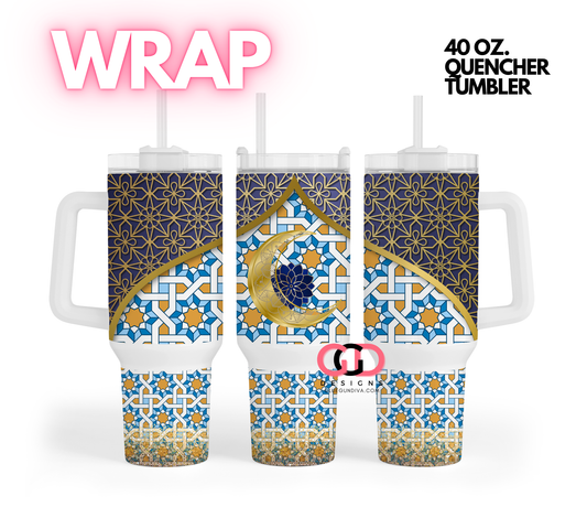 Morocco -   Digital tumbler wrap for 40 oz tumbler