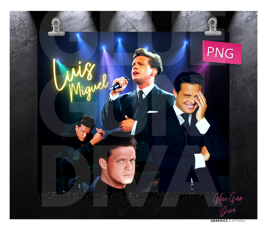 Luis Miguel  -   Digital tumbler wrap for 20 oz skinny straight tumbler