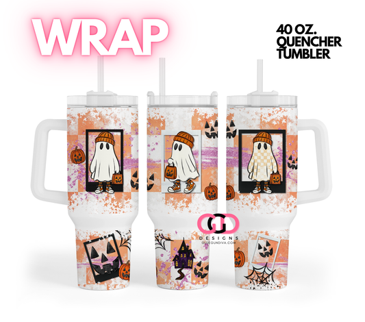 Polaroid Ghosts -   Digital tumbler wrap for 40 oz tumbler