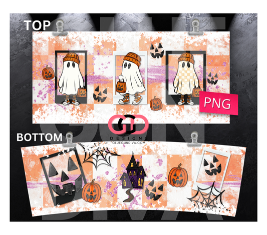 Polaroid Ghosts -   Digital tumbler wrap for 40 oz tumbler