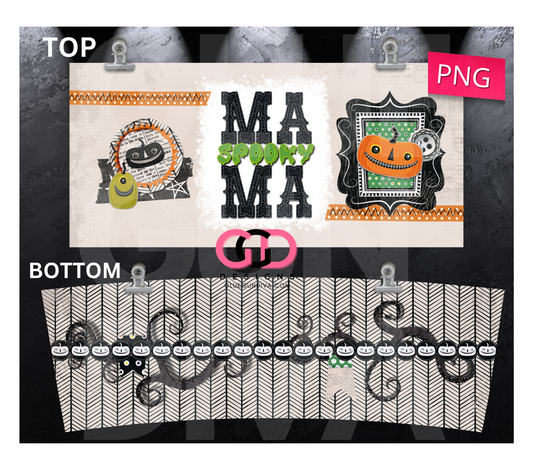 Spooky Mama -   Digital tumbler wrap for 40 oz tumbler