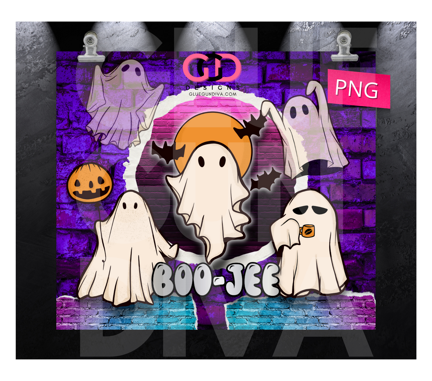 Boo-Jee-   Digital tumbler wrap for 20 oz skinny straight tumbler