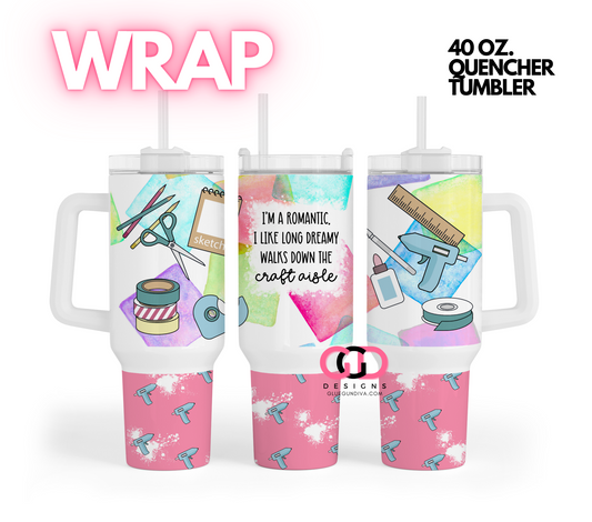 Down the Craft Aisle -   Digital tumbler wrap for 40 oz tumbler