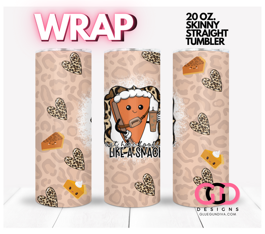 Looking like a snack pumpkin pie -   Digital tumbler wrap for 20 oz skinny straight tumbler