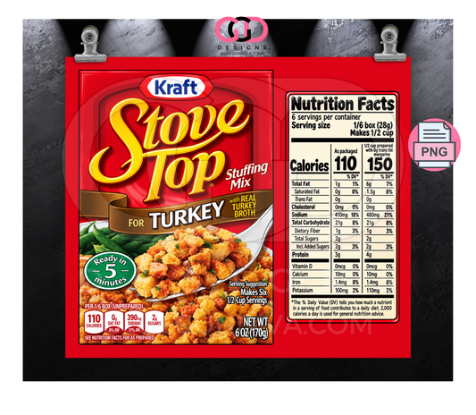 Stove Top Box - Digital tumbler wrap for 20 oz skinny straight tumbler