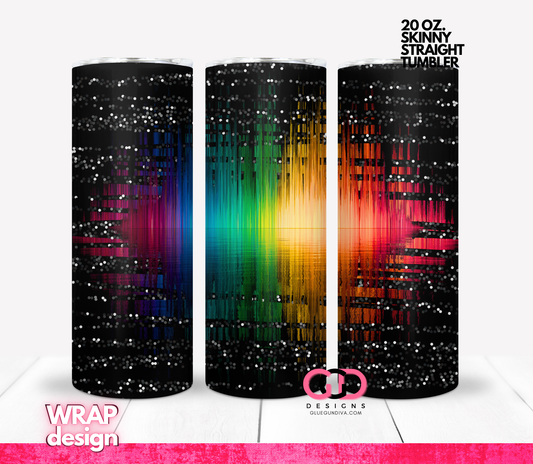 Wild Frequency -   Digital tumbler wrap for 20 oz skinny straight tumbler
