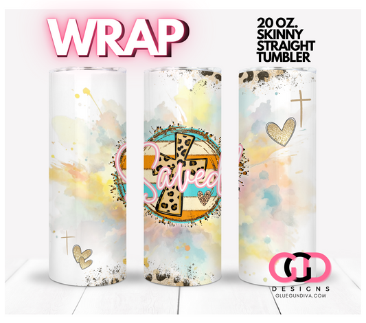 Saved-   Digital tumbler wrap for 20 oz skinny straight tumbler