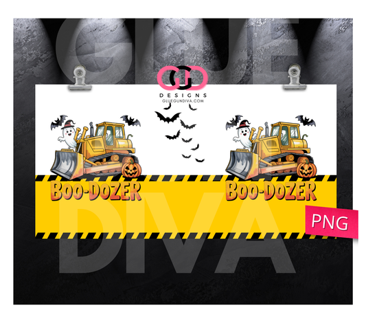Boo-Dozer - Digital Flip Top Bottle Wrap for kid's bottles 12 oz