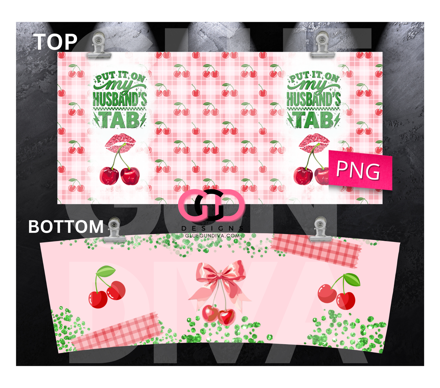 My Husband's Tab -   Digital tumbler wrap for 40 oz tumbler
