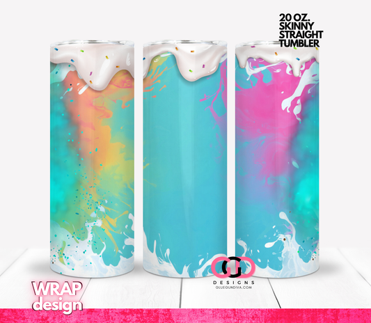 Cute Pastel Frosting -   Digital tumbler wrap for 20 oz skinny straight tumbler