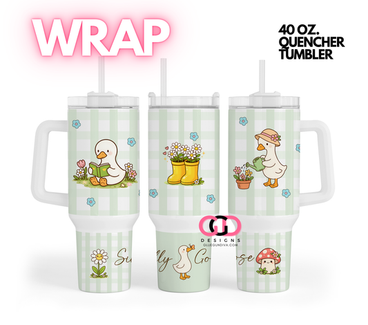 Spring Silly Goose -   Digital tumbler wrap for 40 oz tumbler