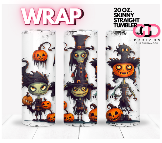Halloween Crew -   Digital tumbler wrap for 20 oz skinny straight tumbler