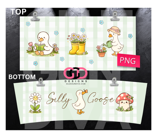 Spring Silly Goose -   Digital tumbler wrap for 40 oz tumbler