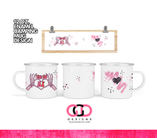 Single AF Anti Valentine - Digital wrap for 12 oz enamel camping mug