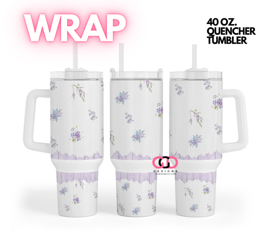 Lilac Blooms -   Digital tumbler wrap for 40 oz tumbler