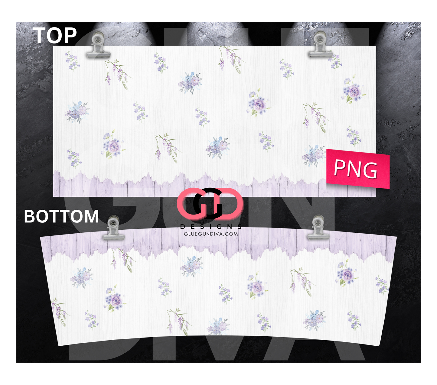 Lilac Blooms -   Digital tumbler wrap for 40 oz tumbler