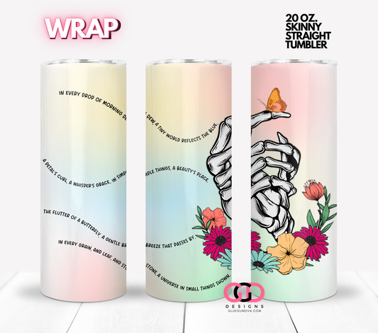 Universe in Small Things -  Digital tumbler wrap for 20 oz skinny straight tumbler