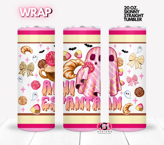 Aqui esPANtan-  Digital tumbler wrap for 20 oz skinny straight tumbler